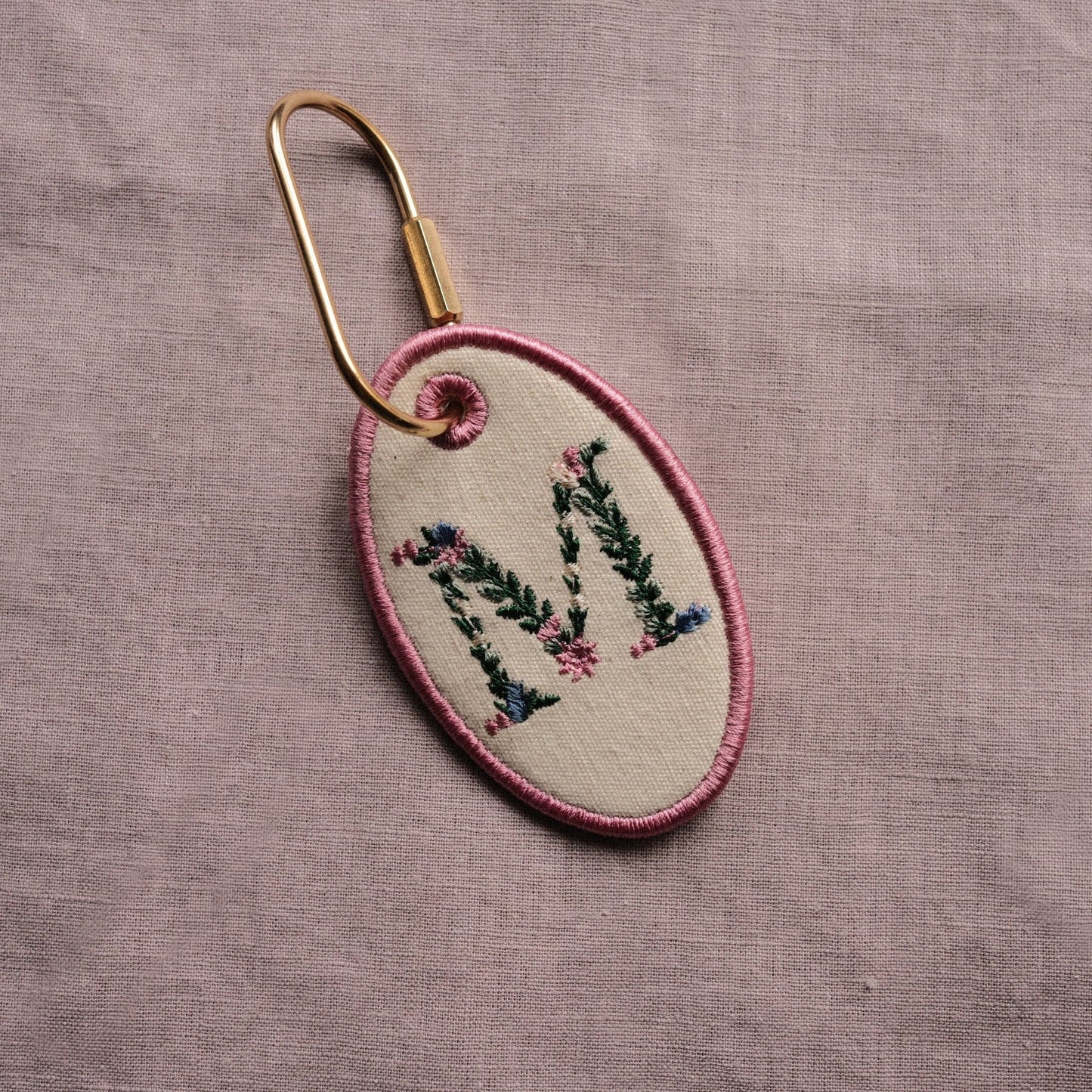 Personalised Embroidered Floral Initial Bag Tag - Primrose Lane