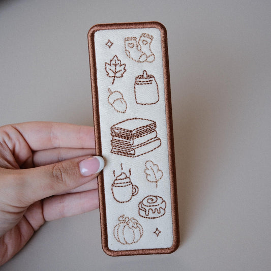 Autumn Icons Embroidered Bookmark - Primrose Lane