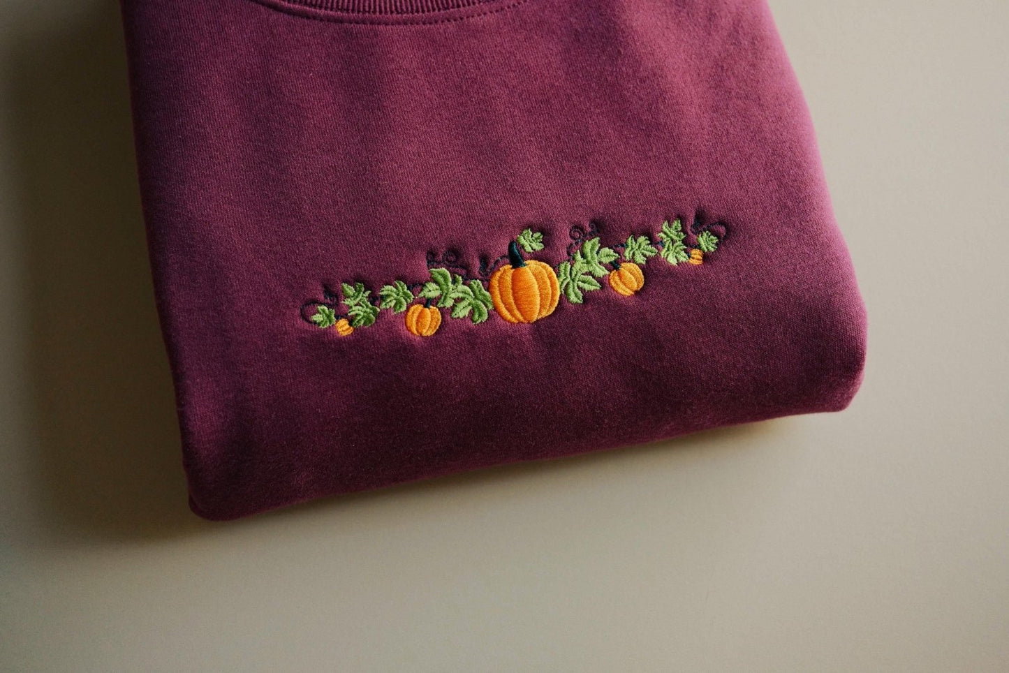 Autumnal Pumpkin Embroidered Sweatshirt - Primrose Lane