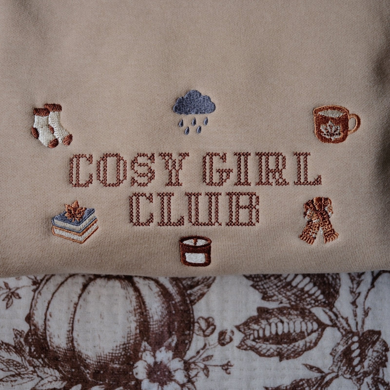 Cosy Girl Club Embroidered Sweatshirt - Primrose Lane
