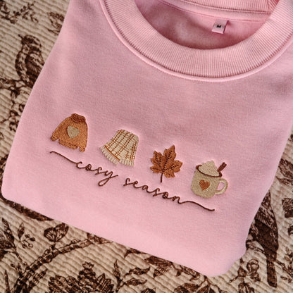 Cosy Season Embroidered Sweatshirt - Primrose Lane