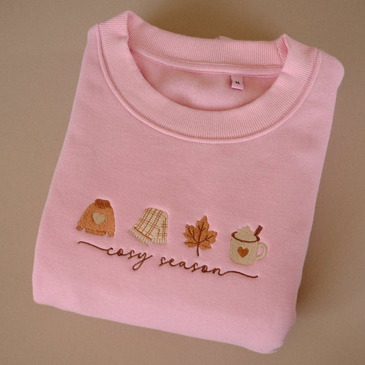 Cosy Season Embroidered Sweatshirt - Primrose Lane