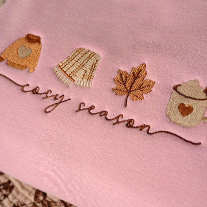 Cosy Season Embroidered Sweatshirt - Primrose Lane