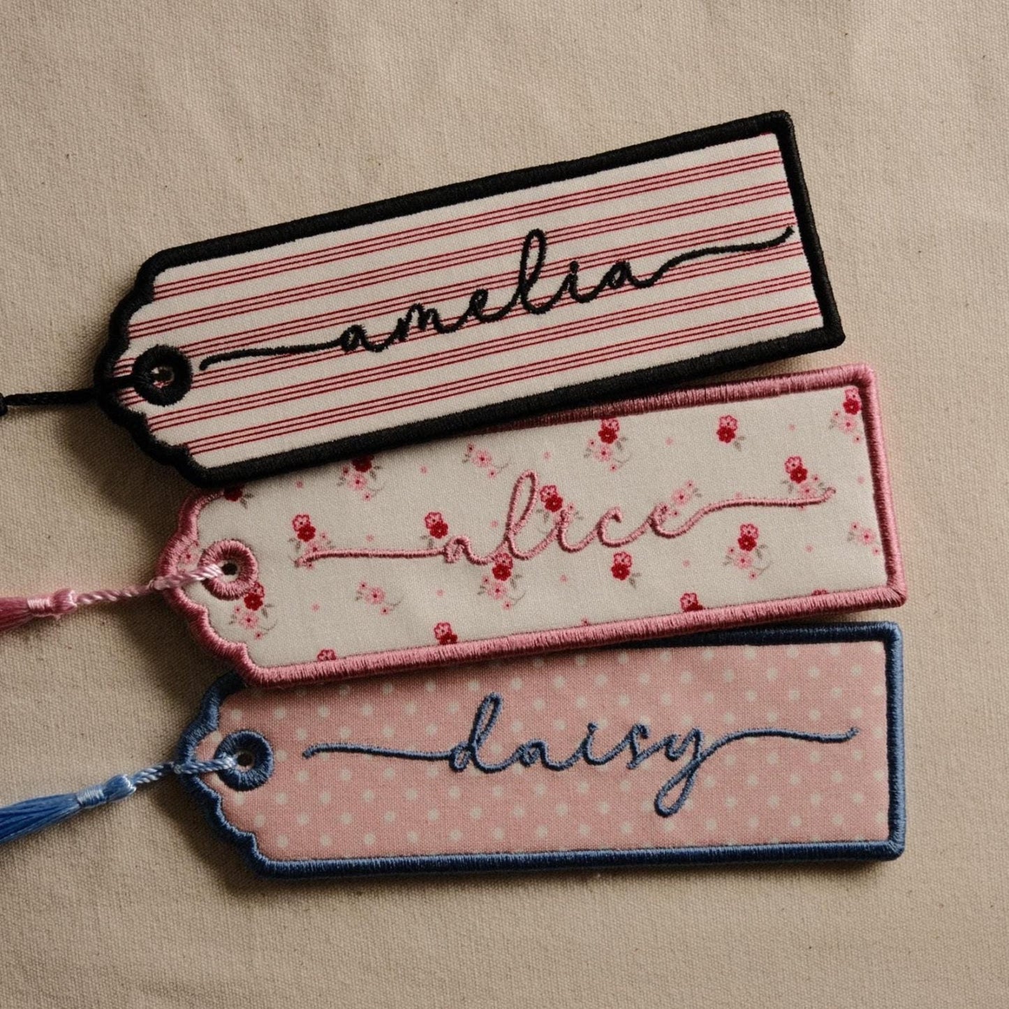 Custom Embroidered Name Bookmark - Primrose Lane