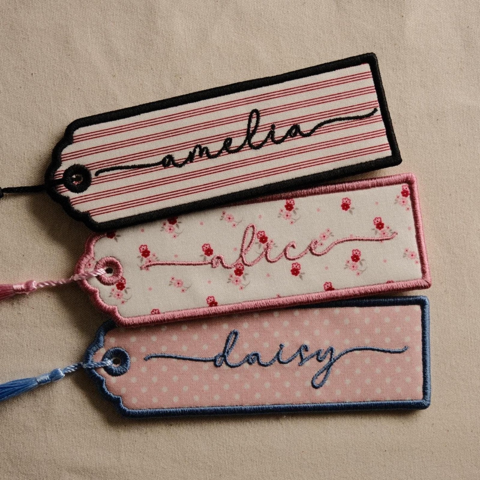 Custom Embroidered Name Bookmark - Primrose Lane