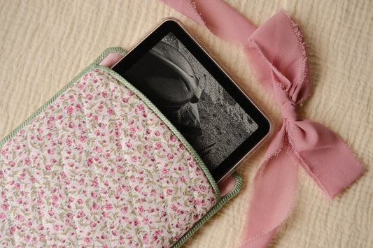 Custom Fabric Quilted Kindle Sleeve - Primrose Lane