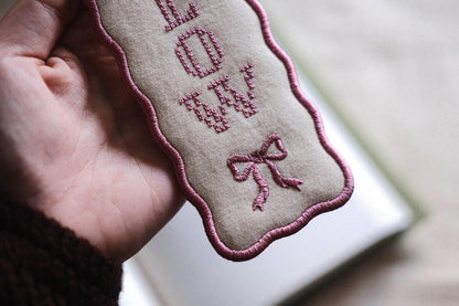 Embroidered Name Cross Stitch Effect Bookmark - Primrose Lane