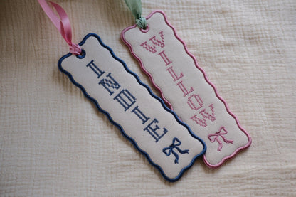 Embroidered Name Cross Stitch Effect Bookmark - Primrose Lane