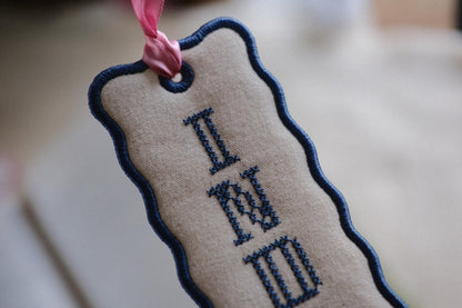 Embroidered Name Cross Stitch Effect Bookmark - Primrose Lane