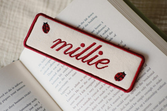 Personalised Embroidered Ladybird Bookmark - Primrose Lane
